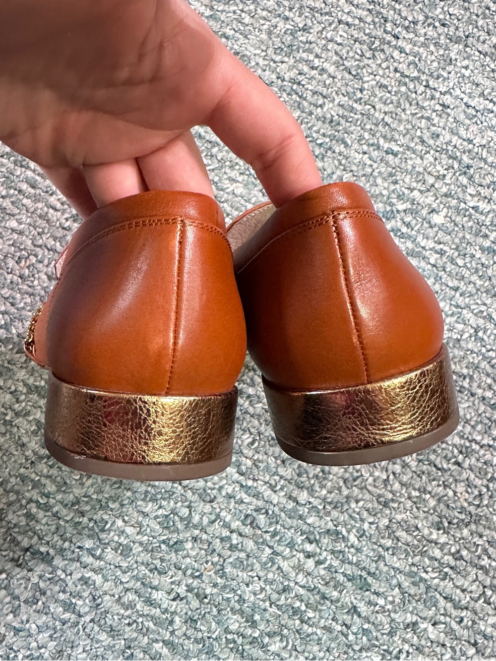 Louise et Cie Women’s Camel Brown Leather Loafers Work Office Business Shoes - Picture 9 of 9